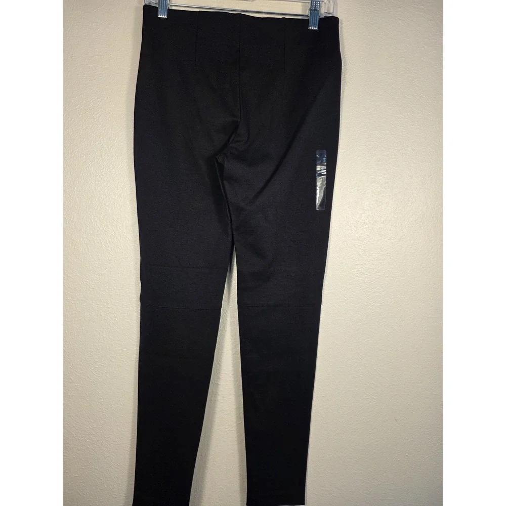 Polo Ralph Lauren Pants Black Pull On Faux Leather Front Stretch Women's Size 2